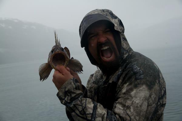 Cory Glauner with a lingcod in Alaska