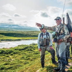 Home to enormous rainbow trout, five species of salmon, Arctic char, pike, and grayling.