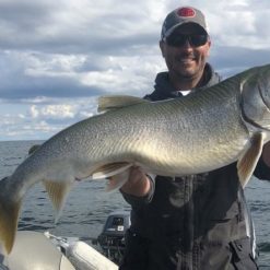 Trophy lake trout fishing on Lake Athabasca