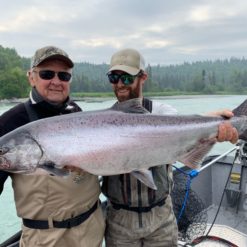 The fishing in this area is truly epic! You may expect fishing and wildlife viewing of your dreams with five species of salmon, trophy rainbow, grayling, arctic char and northern pike as well as native birds, moose, lynx, fox and brown bear.
