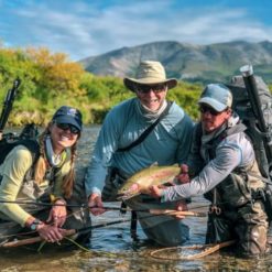 Most of our guests bring most of their gear along, but we’ve got a wide variety of loaner gear – waders, boots, rods, reels and lines – available for guest use at no charge.