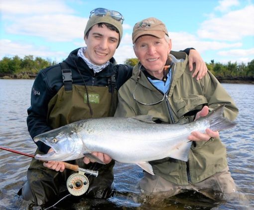 The Silver Salmon begin to enter the river at the very end of July and are still be running strong into September.